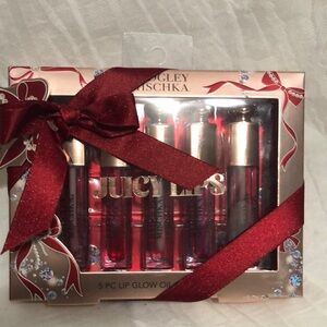 Badgley Mischka 5-Piece Juicy Gloss Lip Glow Oil Set - Red